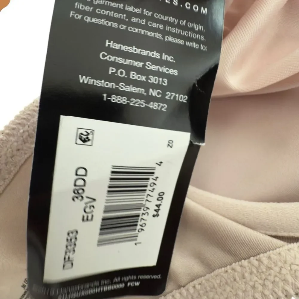 Bali Side Shaping Underwire Lift Bra. 36DD. NEW.